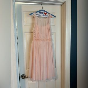 Lauren Conrad pink tulle overlay dress